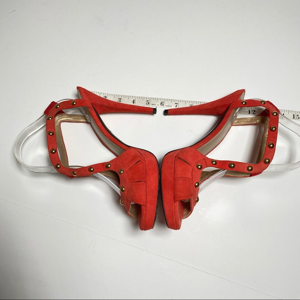 Stuart Weitzman Ratatat Studded Suede Sandals Hig… - image 3